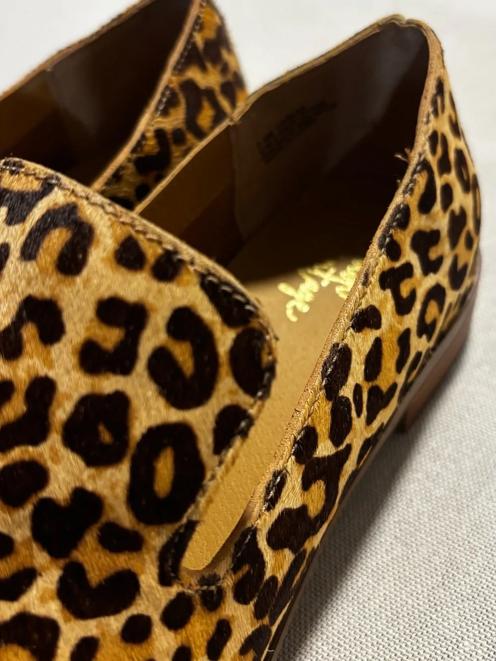 New Never Worn Crown Vintage Leopard Print Carla Loafer- 100% Cow Fur